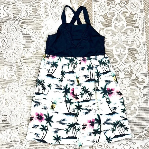 OSH KOSH GENUINE KIDS | 🏝Tropical Palm Trees Print Sun Dress GIRLS 4T - Picture 11 of 12